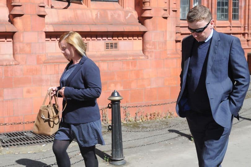 South Herefordshire Hunt cruelty case. Hannah Rose and Paul Oliver pictured outside court.